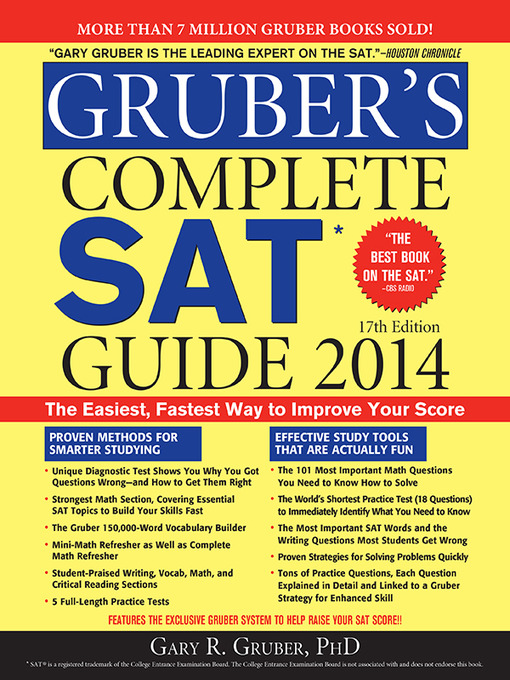 Title details for Gruber's Complete SAT Guide 2014 by Dr. Gary R. Gruber - Available